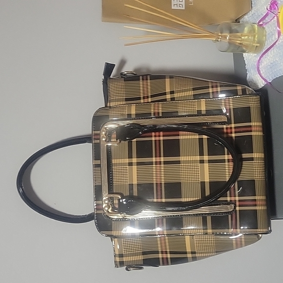 Shiny plaid handbag - Picture 2 of 8